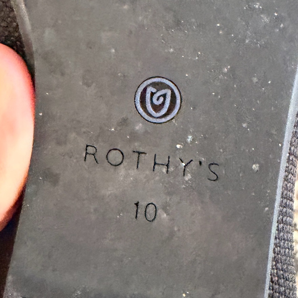Rothy's Black Flats with Blue Trim - Picture 4 of 4
